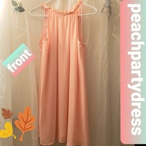 Peach party dress